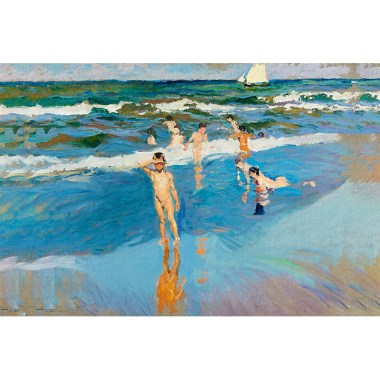 Niños en el Mar Playa de Valencia - Joaquín Sorolla